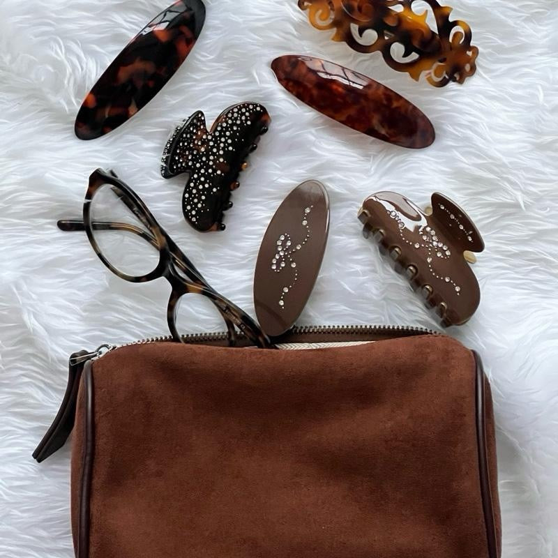 Mimi Bow Barrette Brown