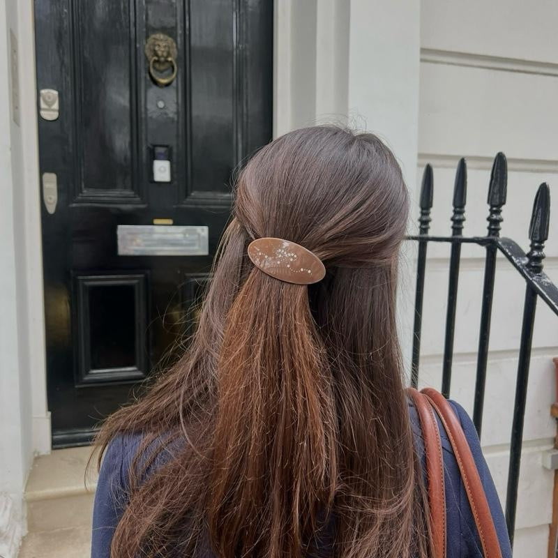 Mimi Bow Barrette Brown